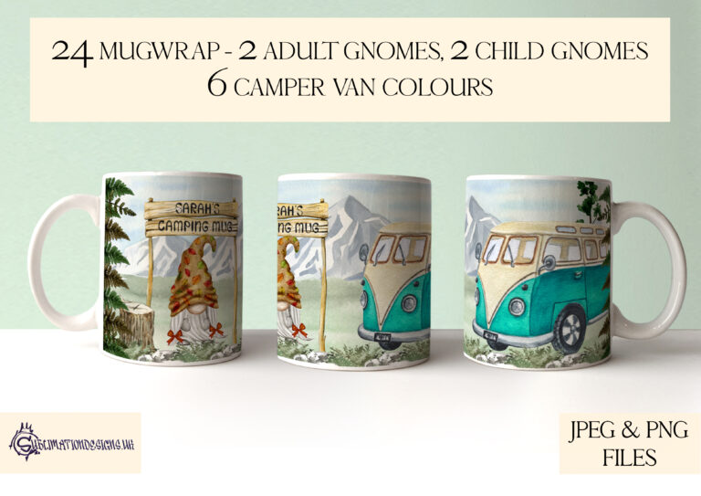 Gonks Gone Camping Mug Wraps