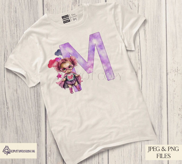 Super Girl Alphabet Purple