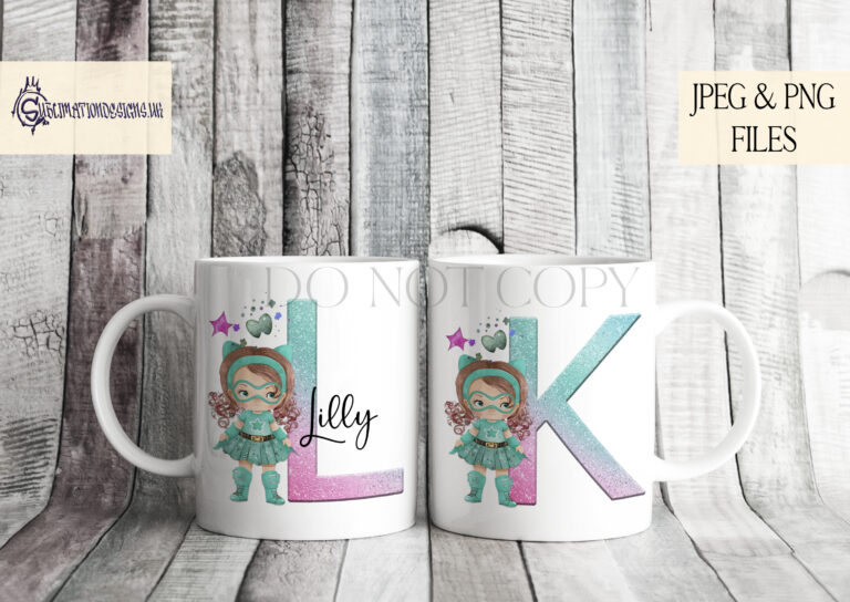 Super Girl Alphabet Teal