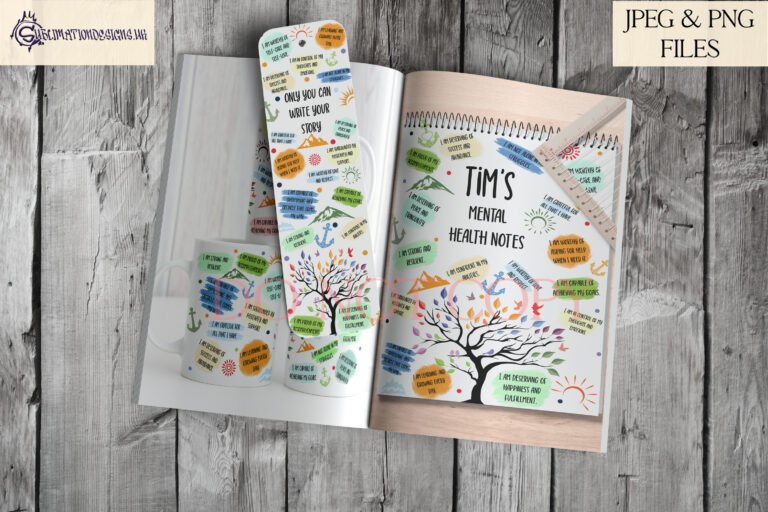 Male Mental Health Bookmarks Designs