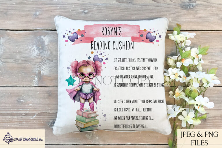 Girl Superheroes Reading Designs