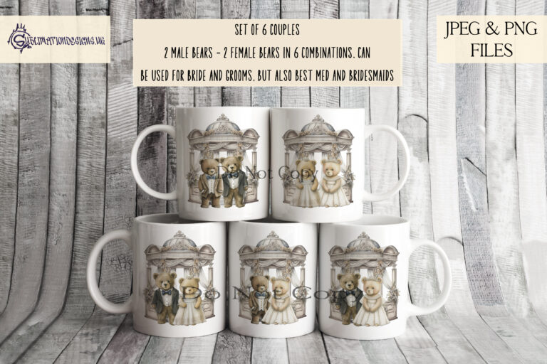 Wedding Bears Couples Designs