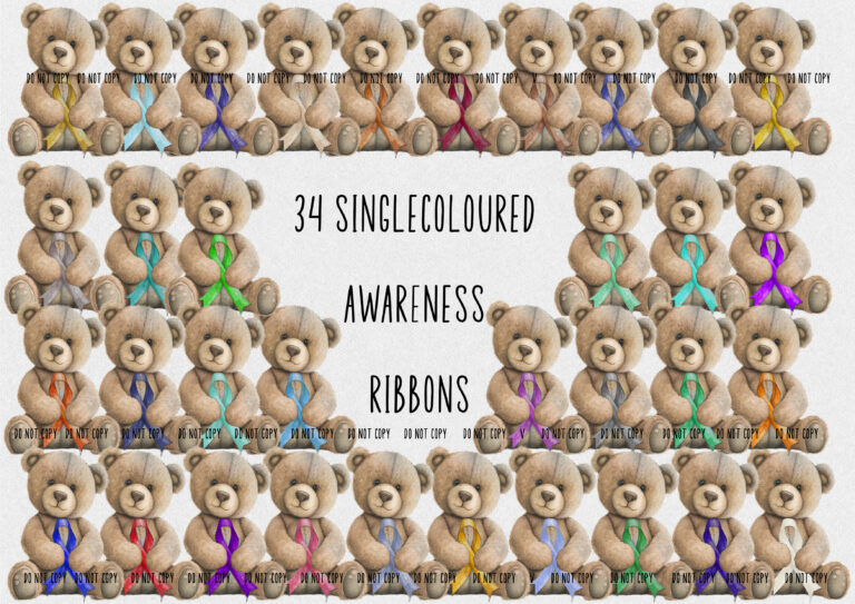 Awareness Teddy Bear Designs Set