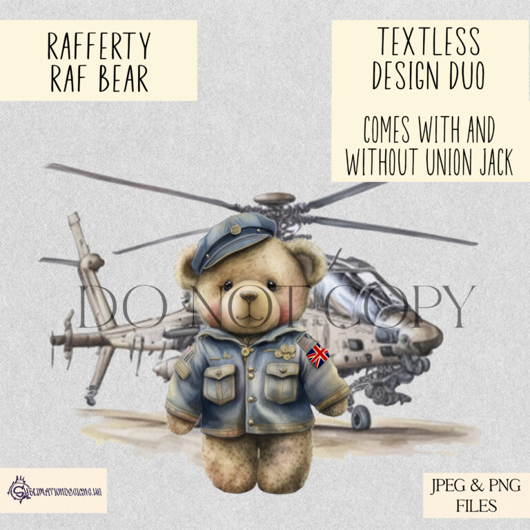 Military Bear Collection | Rafferty The RAF Bear Helicopter Edition