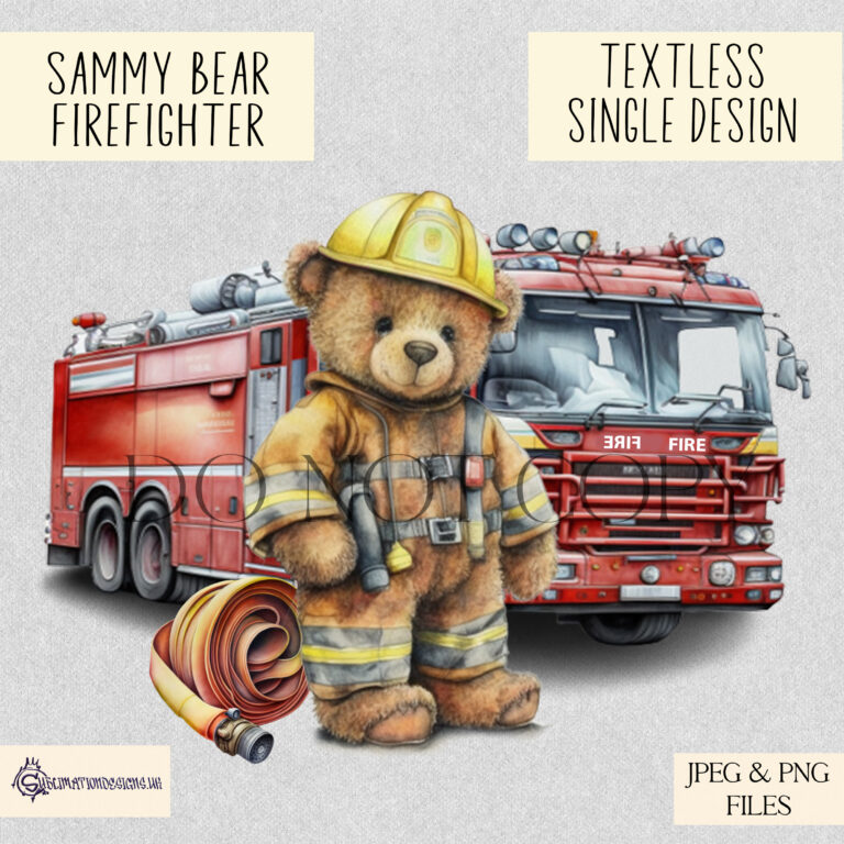 Sammy Bear Firefighter Design