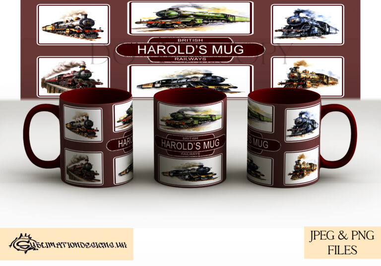 Vintage Rail Mug Wraps