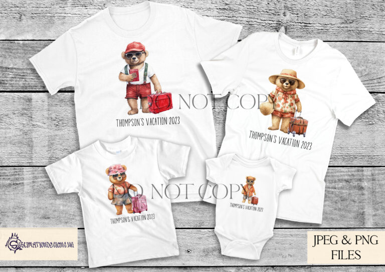 Travel Bears Family Set