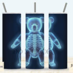Teddy Bear Sublimation Designs Set X-Ray