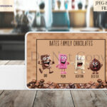 Family Chocolate Character Clip Art Sublimation Designs Set