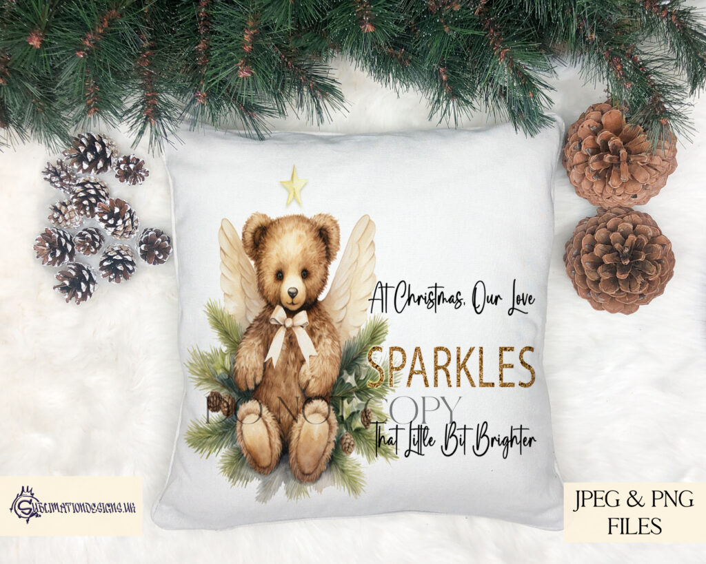 Memorial Teddy Bear Christmas Sublimation Designs