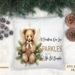 Memorial Teddy Bear Christmas Sublimation Designs