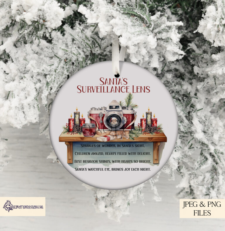 Santa's Surveillance Camera Sublimation Design
