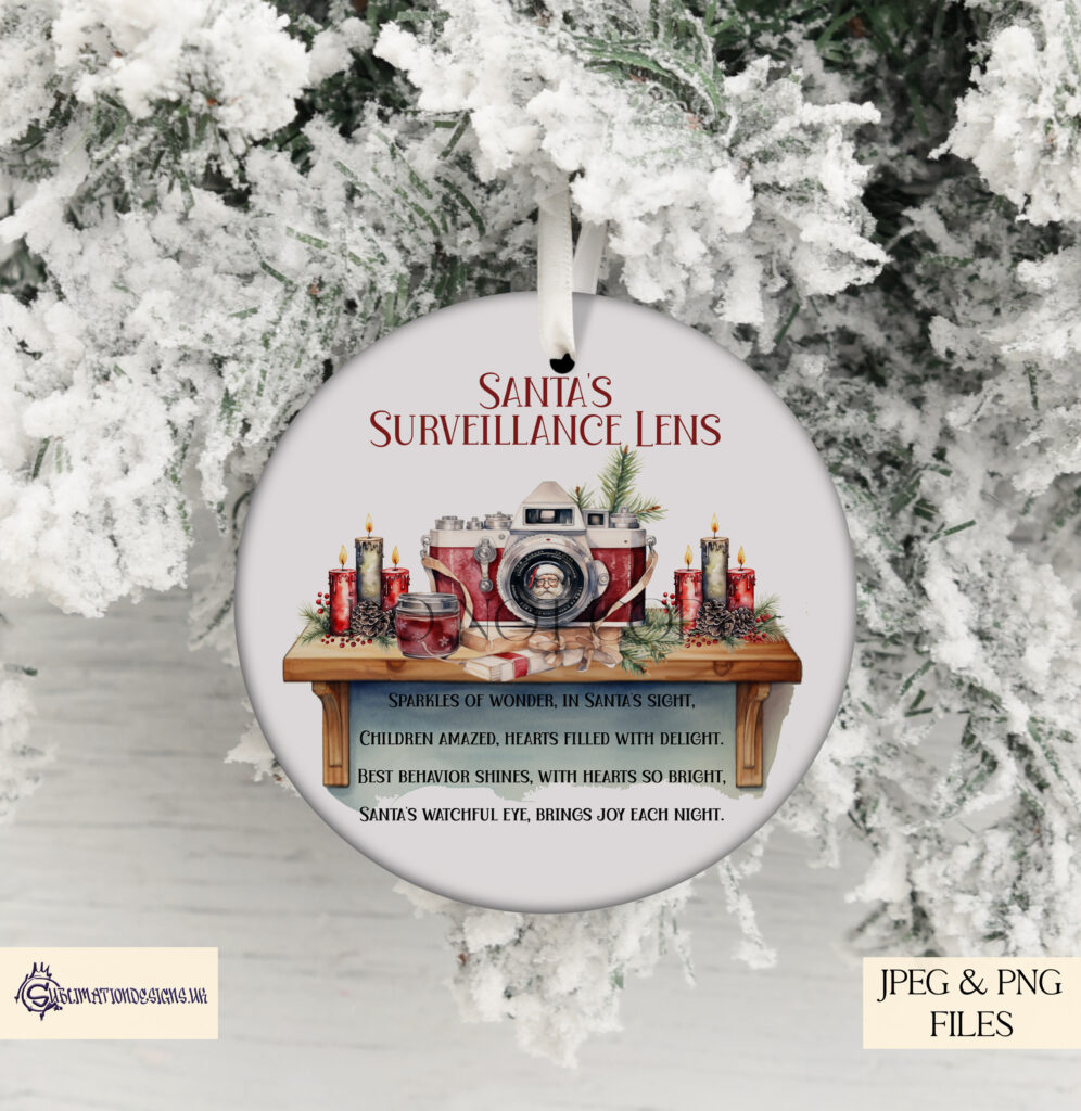 Santa's Surveillance Camera Sublimation Design