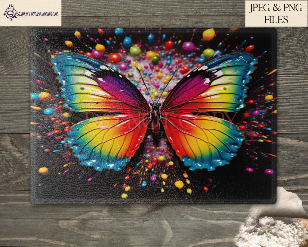 Vibrant Paint Splash Sublimation Designs Set