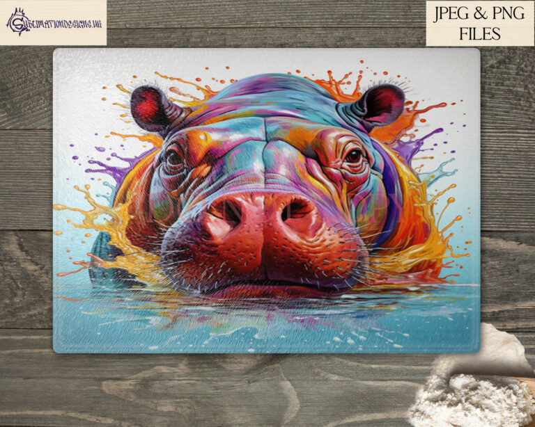 Vibrant Paint Splash Turtle Sublimation Designs Set