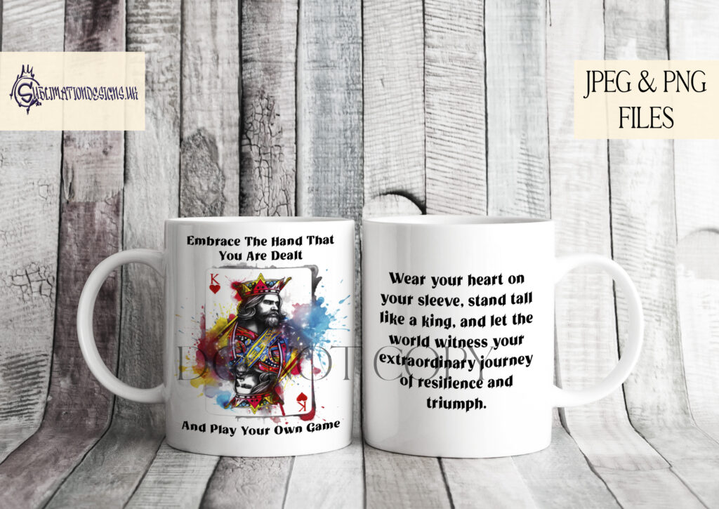 King and Queen Sublimation Designs Set