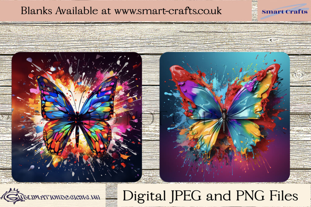 Vibrant Paint Splash Sublimation Designs Set