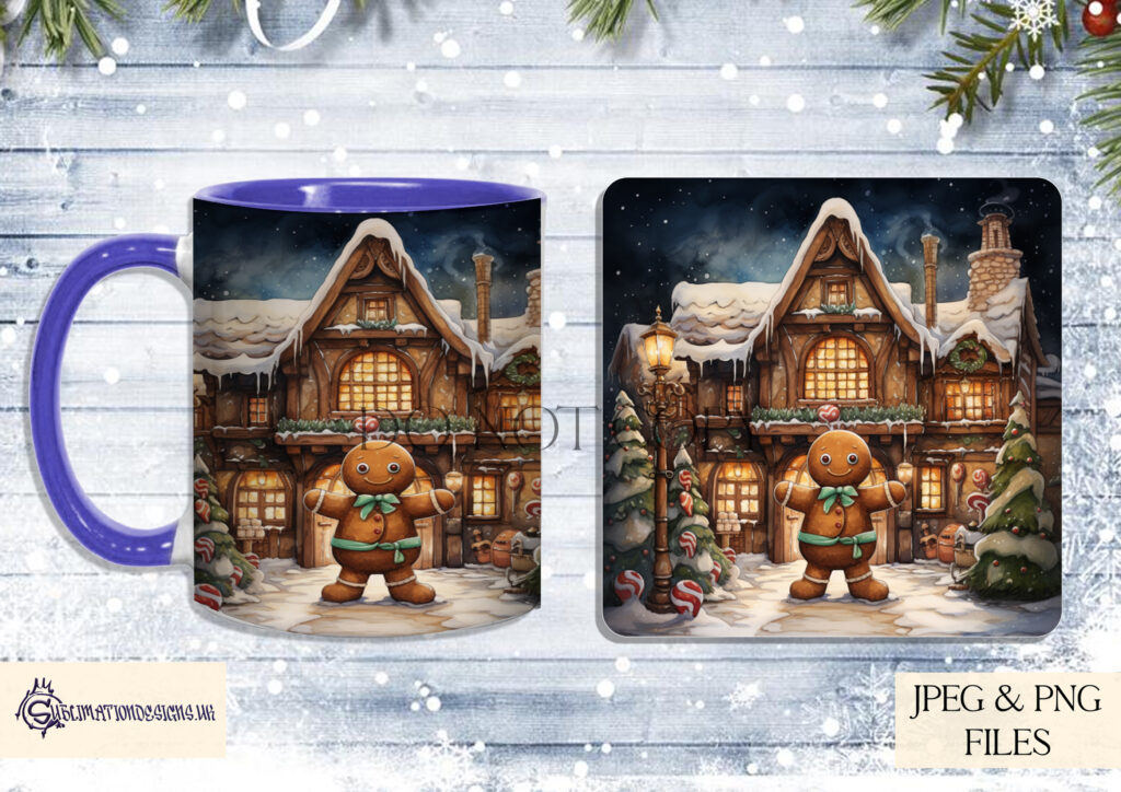 Christmas Mug and Coaster Design Bundle - Festive Sublimation Designs