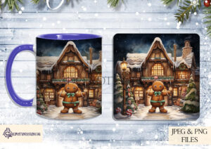 Christmas Mug and Coaster Design Bundle - Festive Sublimation Designs