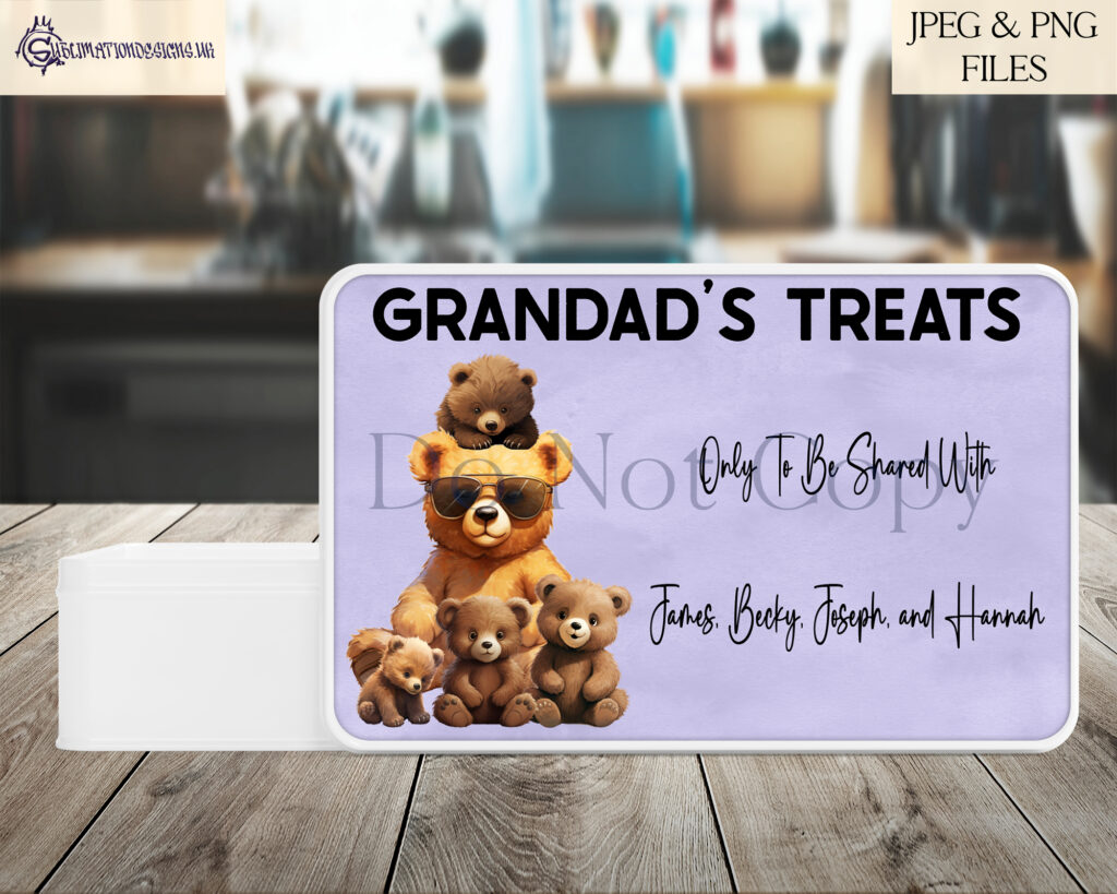 Sublimation Teddy Bear Family Designs Set