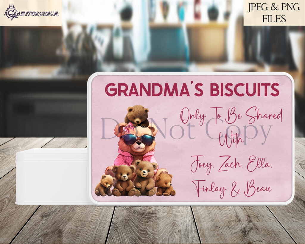 Sublimation Teddy Bear Family Designs Set