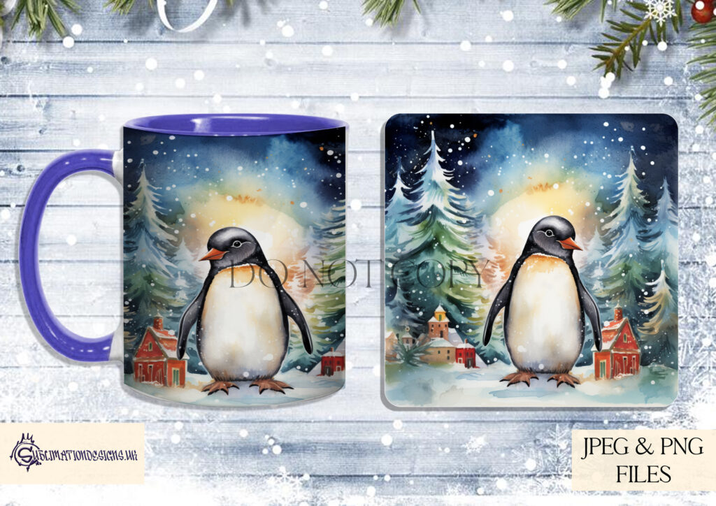 Christmas Mug and Coaster Design Bundle - Festive Sublimation Designs