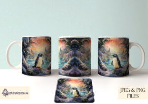 Christmas Mug and Coaster Design Bundle - Festive Sublimation Designs