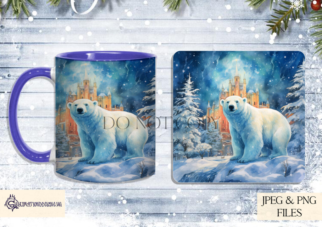 Christmas Mug and Coaster Design Bundle - Festive Sublimation Designs