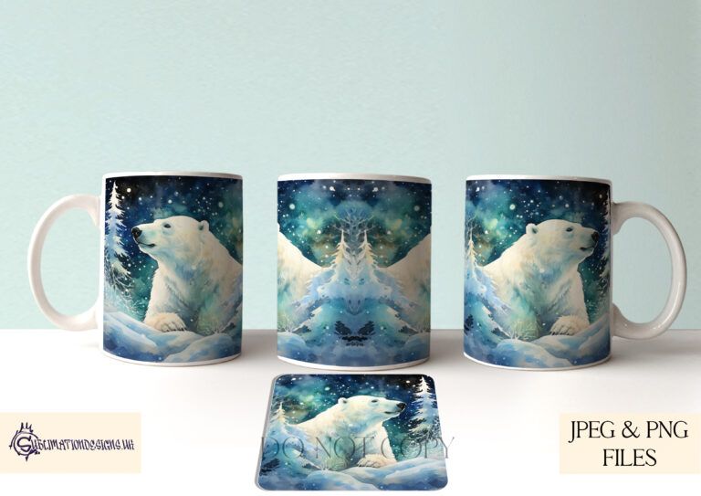 Christmas Mug and Coaster Design Bundle - Festive Sublimation Designs