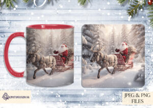Christmas Mug and Coaster Design Bundle - Festive Sublimation Designs