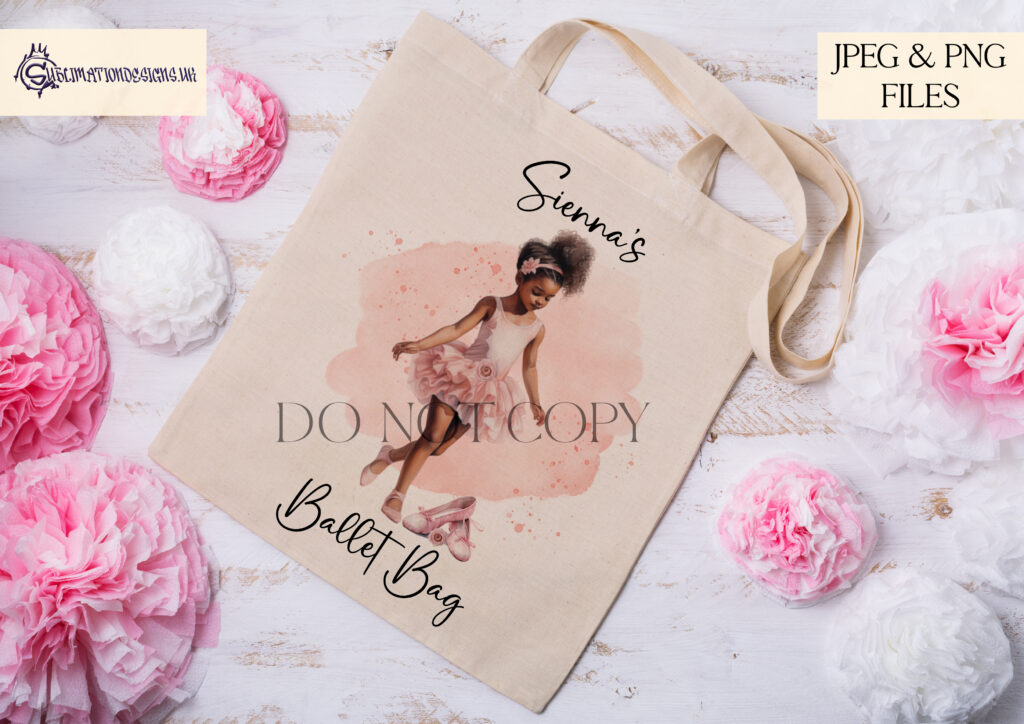 Ballet dancer surrounded by pink paint splash, roses, and ballet shoes.