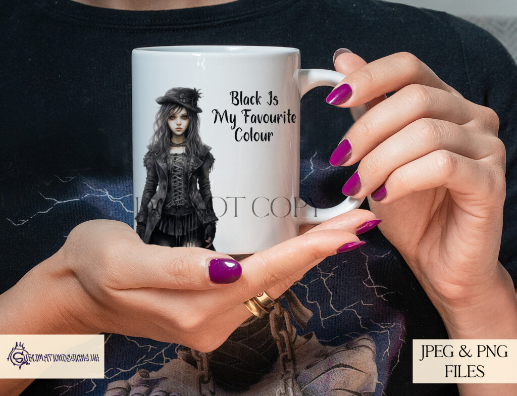 Gothic Girl design featuring a girl dressed in gothic clothing with an air of elegance and mystery.