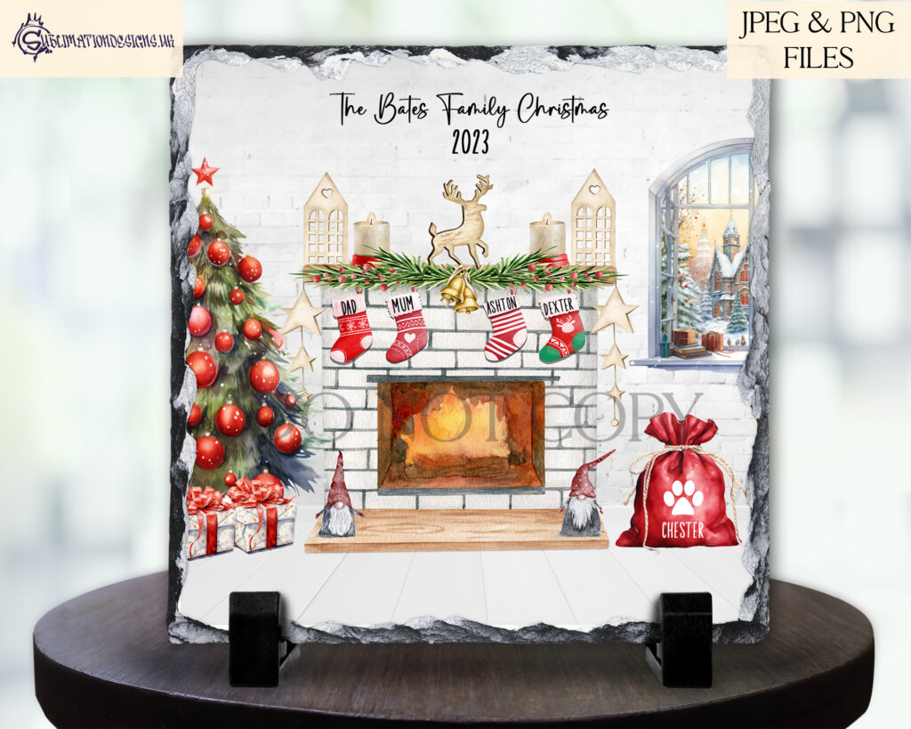 Elegant Red Lounge Family Christmas Stocking Designs Set of 20