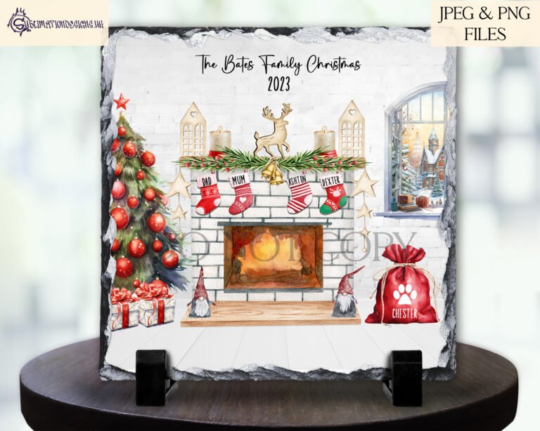 Elegant Red Lounge Family Christmas Stocking Designs Set of 20