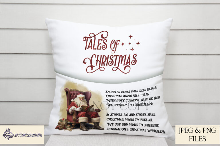 Santa's Christmas Bedtime Story Pillow and Bookmark