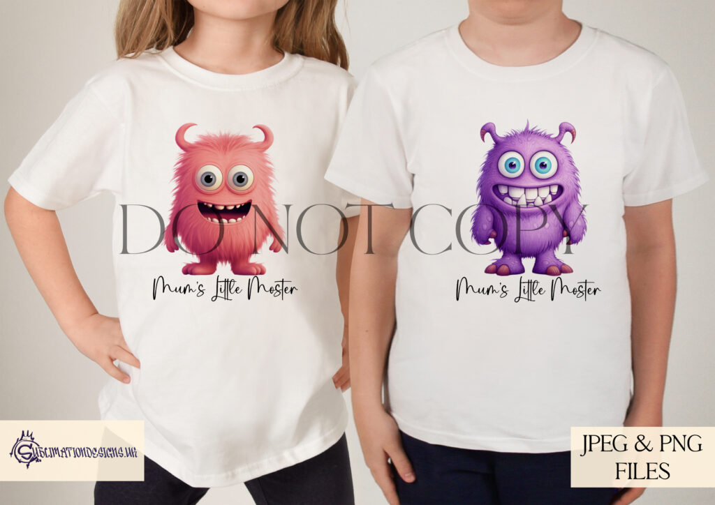 Adorable colourful monsters clip art design with a playful and vibrant character.