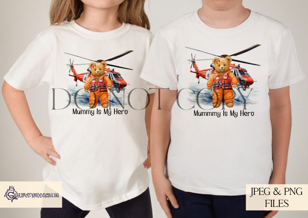 Fearless teddy bear coastguards, Colin and Chloe, alongside a vehicle scene.