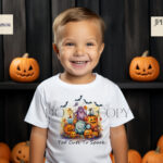 Illustration showcasing the Cute Halloween Monsters Sublimation Design Set.