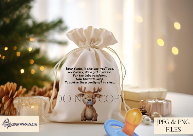 Santa's Dummy Collection design set with reindeer, Santa, and customizable elements.