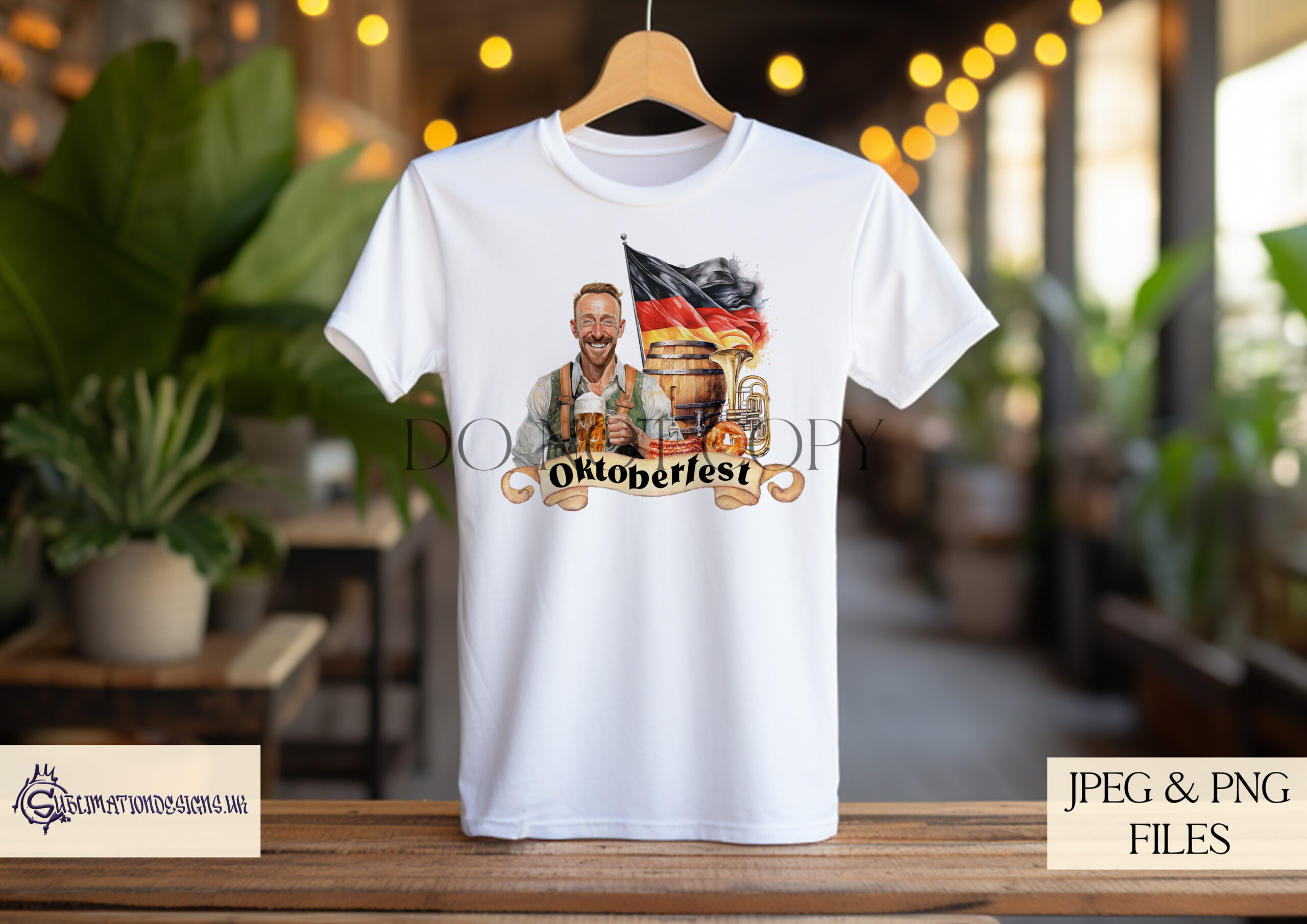 Illustration of an Oktoberfest design suitable for sublimation