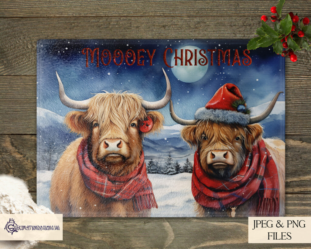 Highland Cows Christmas Designs - Highland Cow Illustration