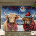 Highland Cows Christmas Designs - Highland Cow Illustration