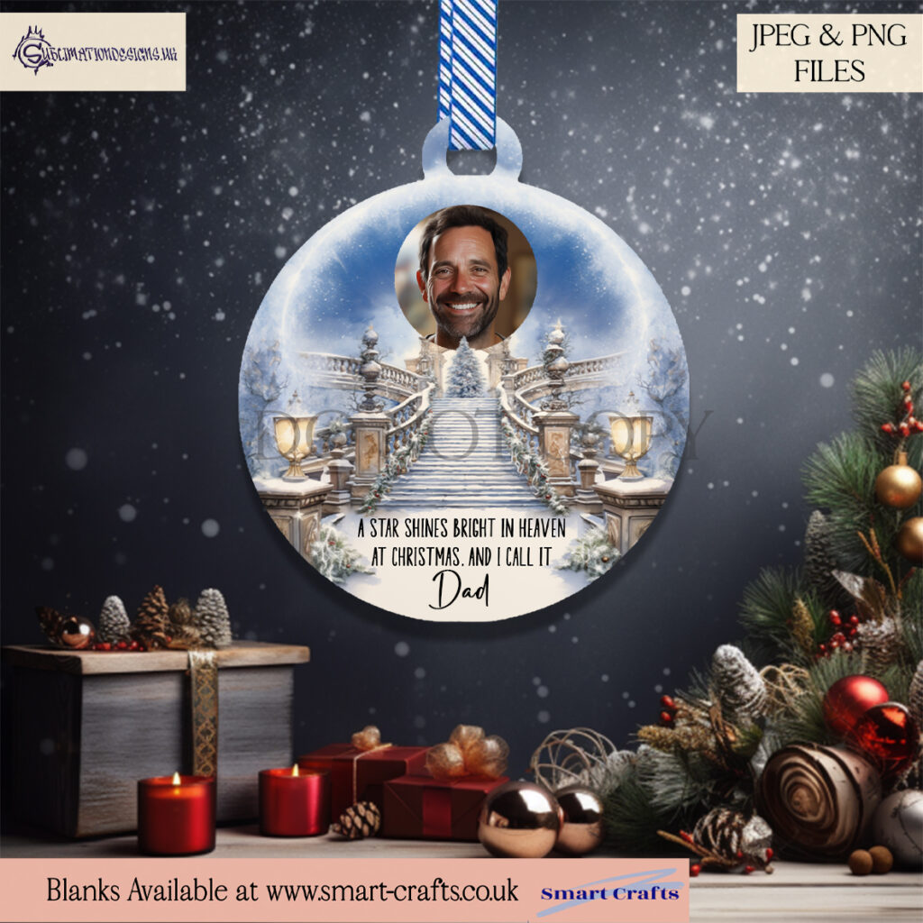 Christmas Memorial Design Set - Staircase to Heaven Illustration