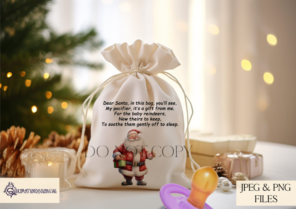 Santa's Dummy Collection design set with reindeer, Santa, and customizable elements.