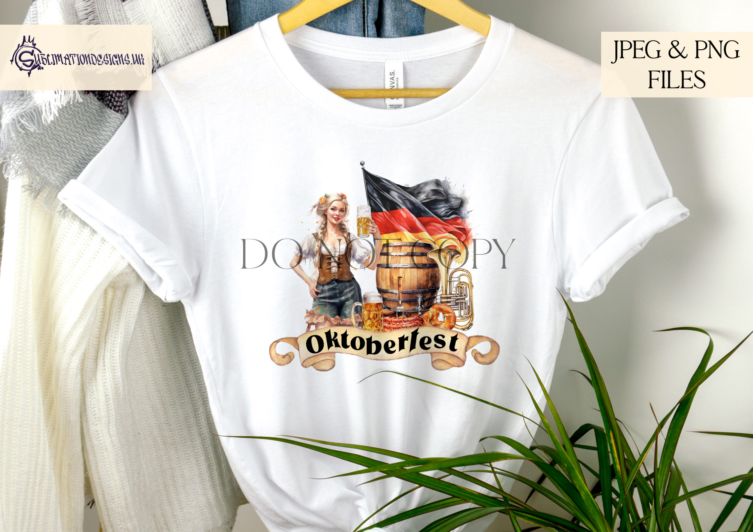 Illustration of an Oktoberfest design suitable for sublimation