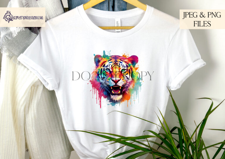 Preview of vibrant paint splash animal designs with transparent backgrounds.