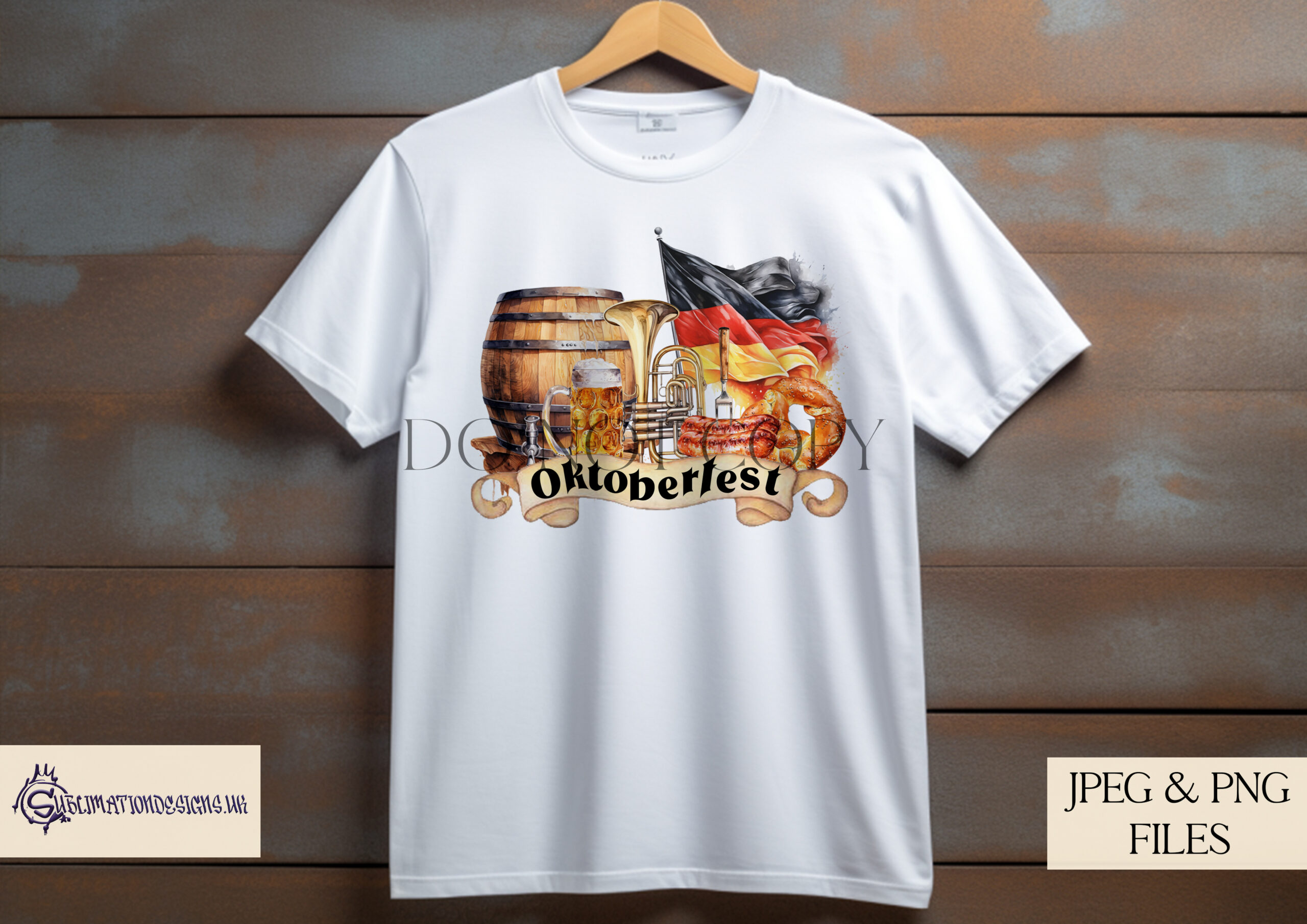 Illustration of an Oktoberfest design suitable for sublimation
