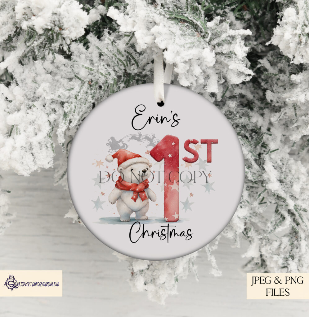 Cute Polar Bear Christmas Alphabet Set - Alphabet Design