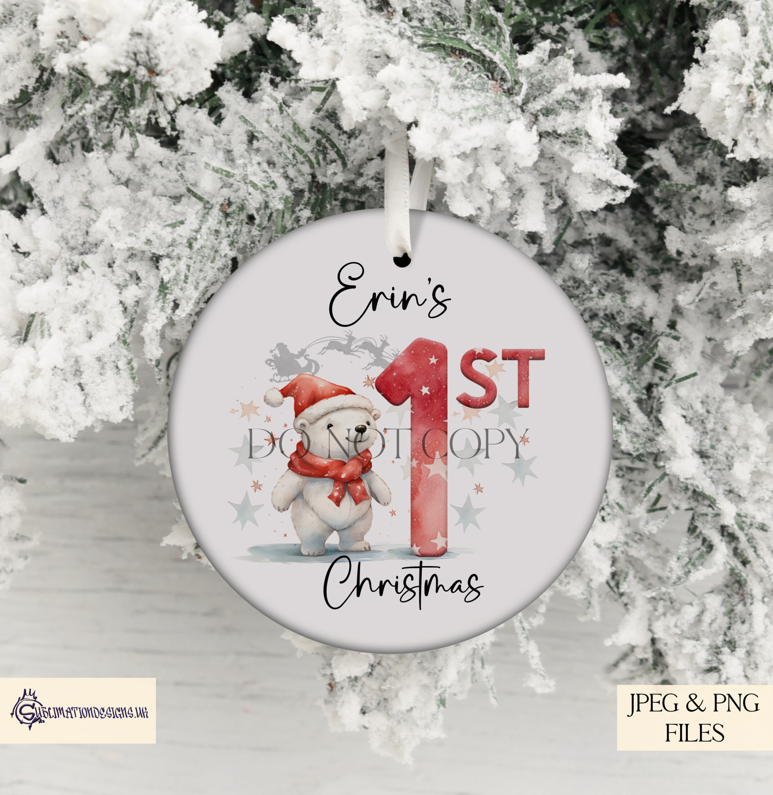 Cute Polar Bear Christmas Alphabet Set - Alphabet Design