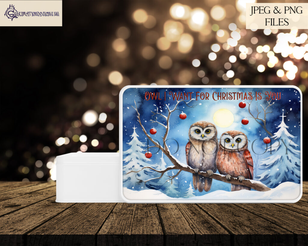 A4 Sized Christmas Owl Designs - Owl Illustration
